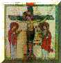Crucifixion d'poque romane - Bibliothque de Colmar - Manuscrit 444, Missel de Murbach - 11 ime sicle